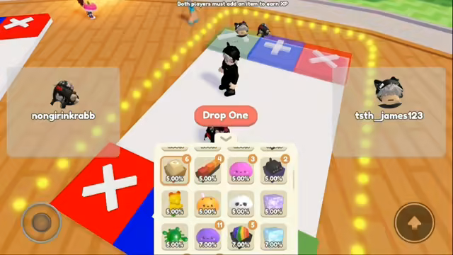 Trade interface with both players required to add an item and inventory percentage labels visible